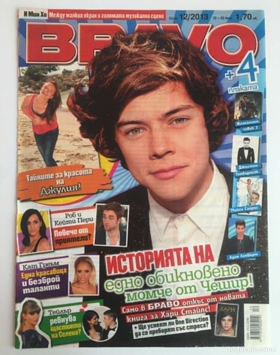 Coleccionismo de Revistas y Peri&oacute;dicos: Harry Styles One Direction Original Cover Page + 2-Page Article Set - Bravo Bulgaria Music Clipping