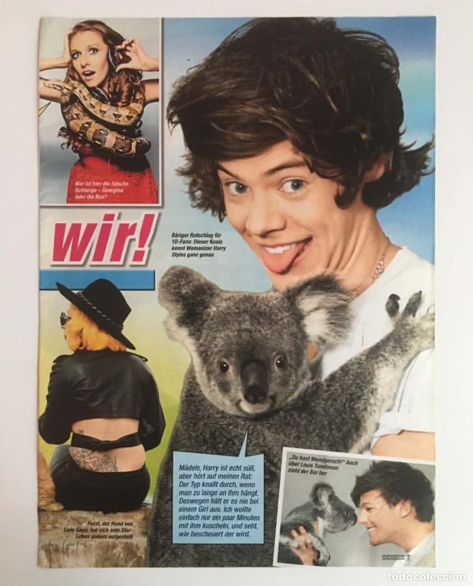 Coleccionismo de Revistas y Peri&oacute;dicos: Harry Styles & Louis Tomlinson One Direction Vintage Popcorn Magazine Germany Clipping A4 Music