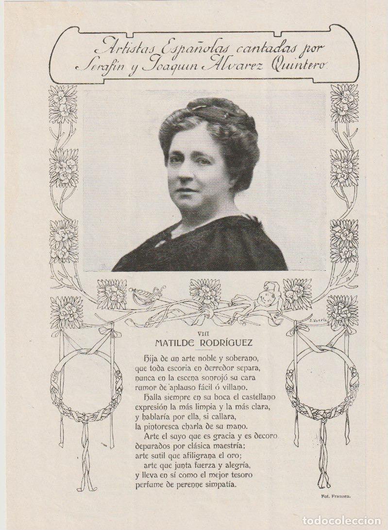 Coleccionismo de Revistas y Peri&oacute;dicos: Artistas espa&ntilde;olas: Matilde Rodr&iacute;guez/ Seraf&iacute;n y Joaqu&iacute;n &Aacute;lvarez Quintero - 1912