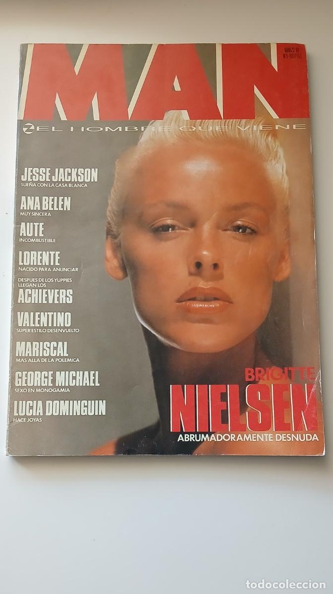 Coleccionismo de Revistas y Peri&oacute;dicos: Revista MAN, N&ordm; 5 - marzo de 1988 - Brigitte Nielsen
