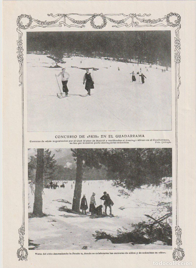 Coleccionismo de Revistas y Peri&oacute;dicos: Concurso de skis en el Guadarrama - 1912