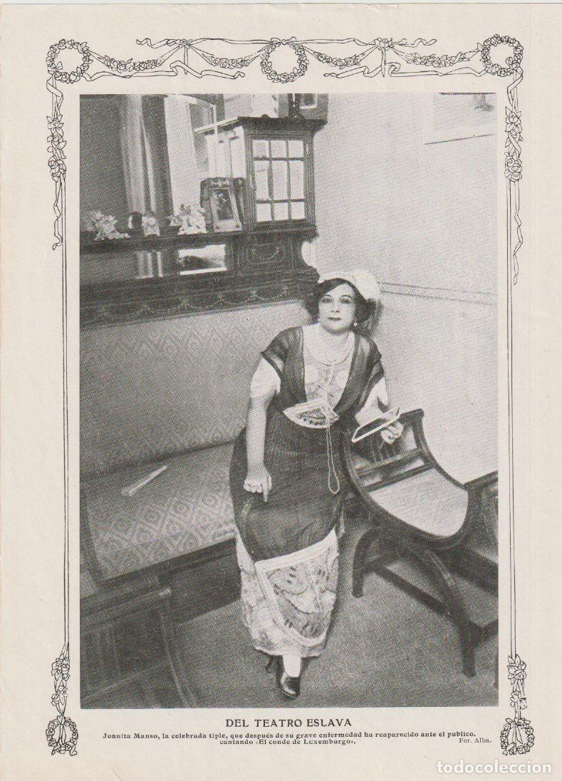 Coleccionismo de Revistas y Peri&oacute;dicos: * TEATRO * La tiple Juanita Manso - 1912