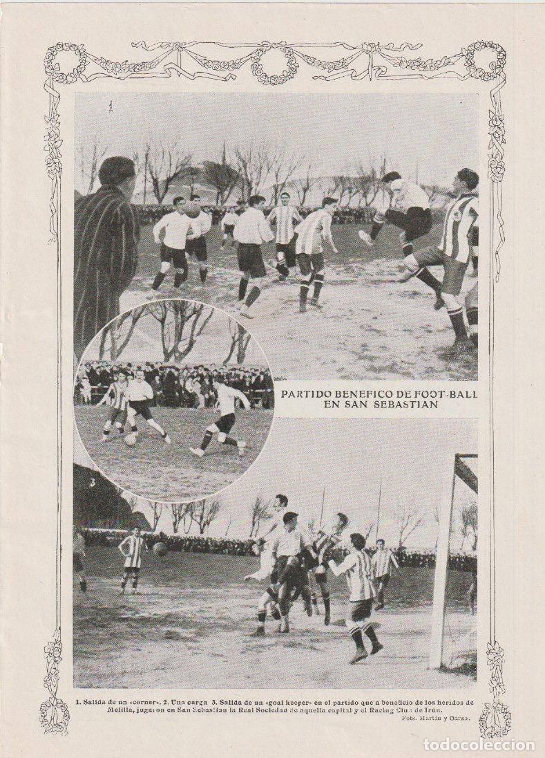Sammeln von Zeitschriften und Zeitungen: * F&Uacute;TBOL * Partido ben&eacute;fico: Real Sociedad San Sebasti&aacute;n - Racing Club de Ir&uacute;n - 1912