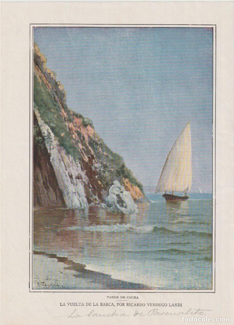 Coleccionismo de Revistas y Peri&oacute;dicos: Tarde de calma: la vuelta de la barca / Ricardo Verdugo Landi - 1912