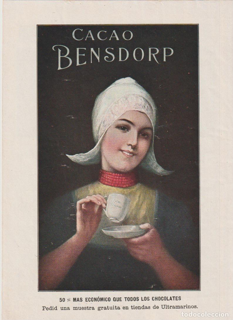 Coleccionismo de Revistas y Peri&oacute;dicos: Publicidad cacao BENSDORP - 1912