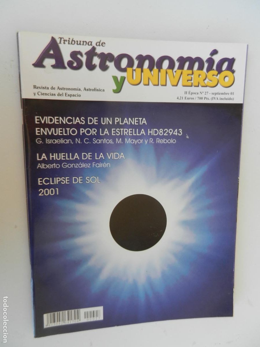 Collection Magazines and Newspapers: TRIBUNA DE ASTRONOMIA Y UNIVERSO REVISTA N&ordm; 27- 09- 2001- LA HUELLA DE LA VIDA -VER INDICE