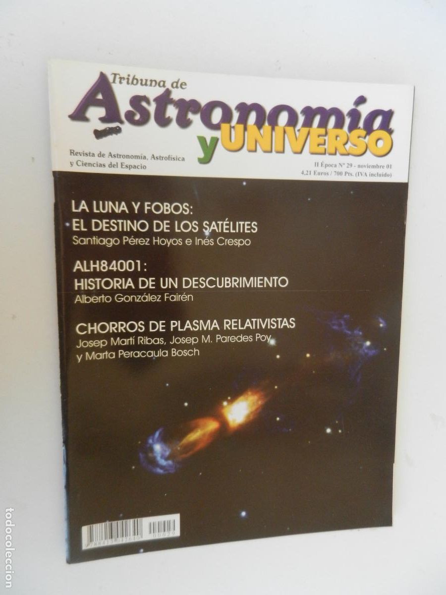 Collection Magazines and Newspapers: TRIBUNA DE ASTRONOMIA Y UNIVERSO REVISTA N&ordm; 29- 11- 2001- LA LUNA Y FOBOS -VER INDICE