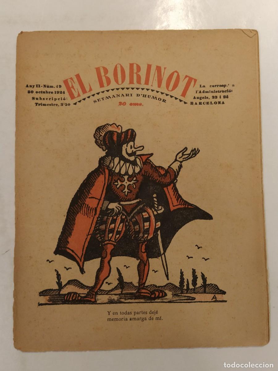Collection Magazines and Newspapers: EL BORINOT - NUMERO 49 ANY 1924 - SETMANARI D'HUMOR - REVISTA ANTIGA - ORIGINAL