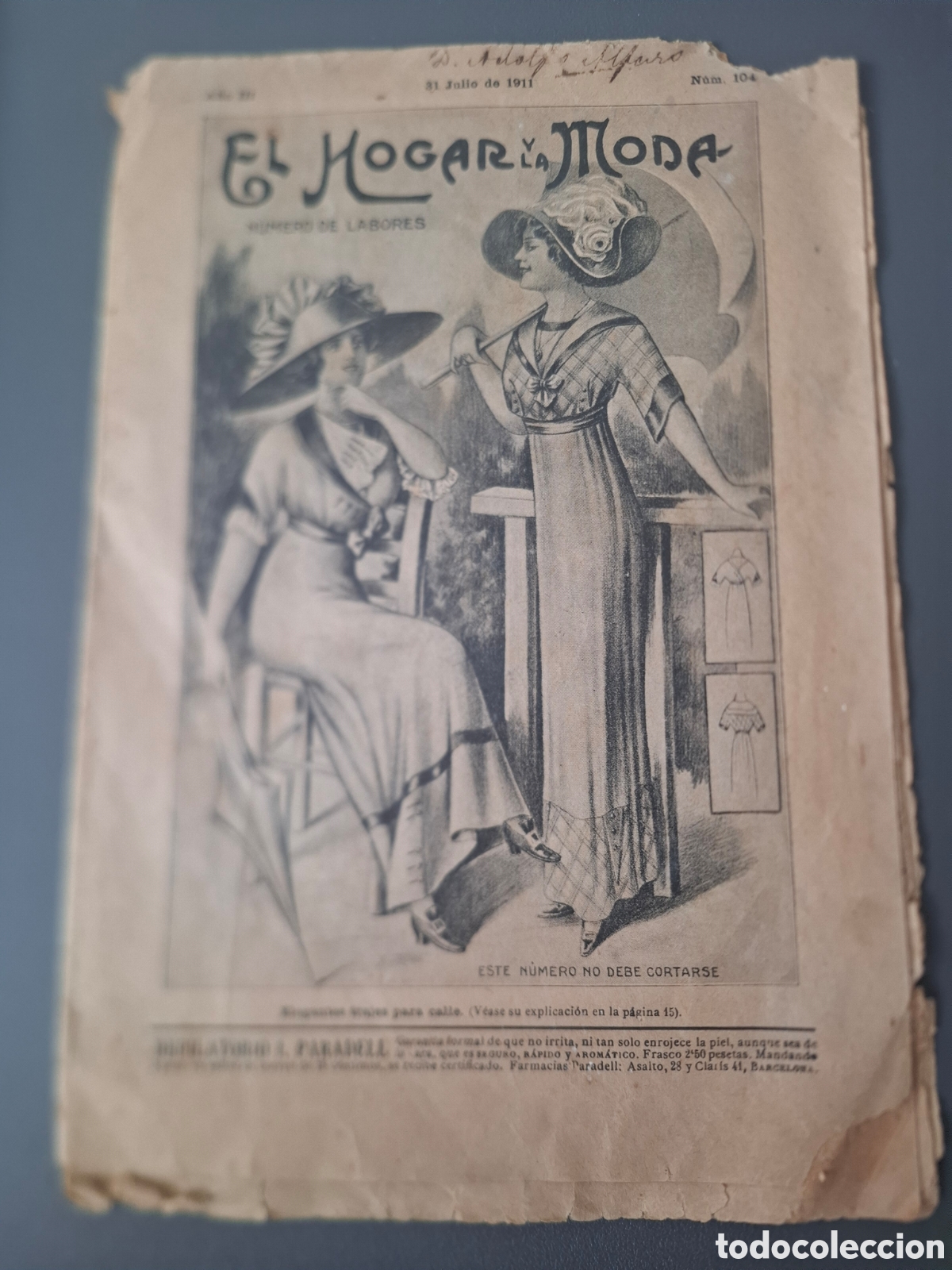 Collection Magazines and Newspapers: El hogar y la moda - julio de 1911