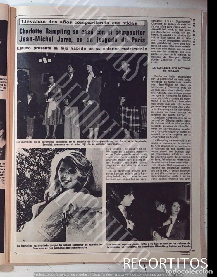 Coleccionismo de Revistas y Peri&oacute;dicos: JEAN MICHEL JARRE CHARLOTTE RAMPLING BOADA EN PARIS