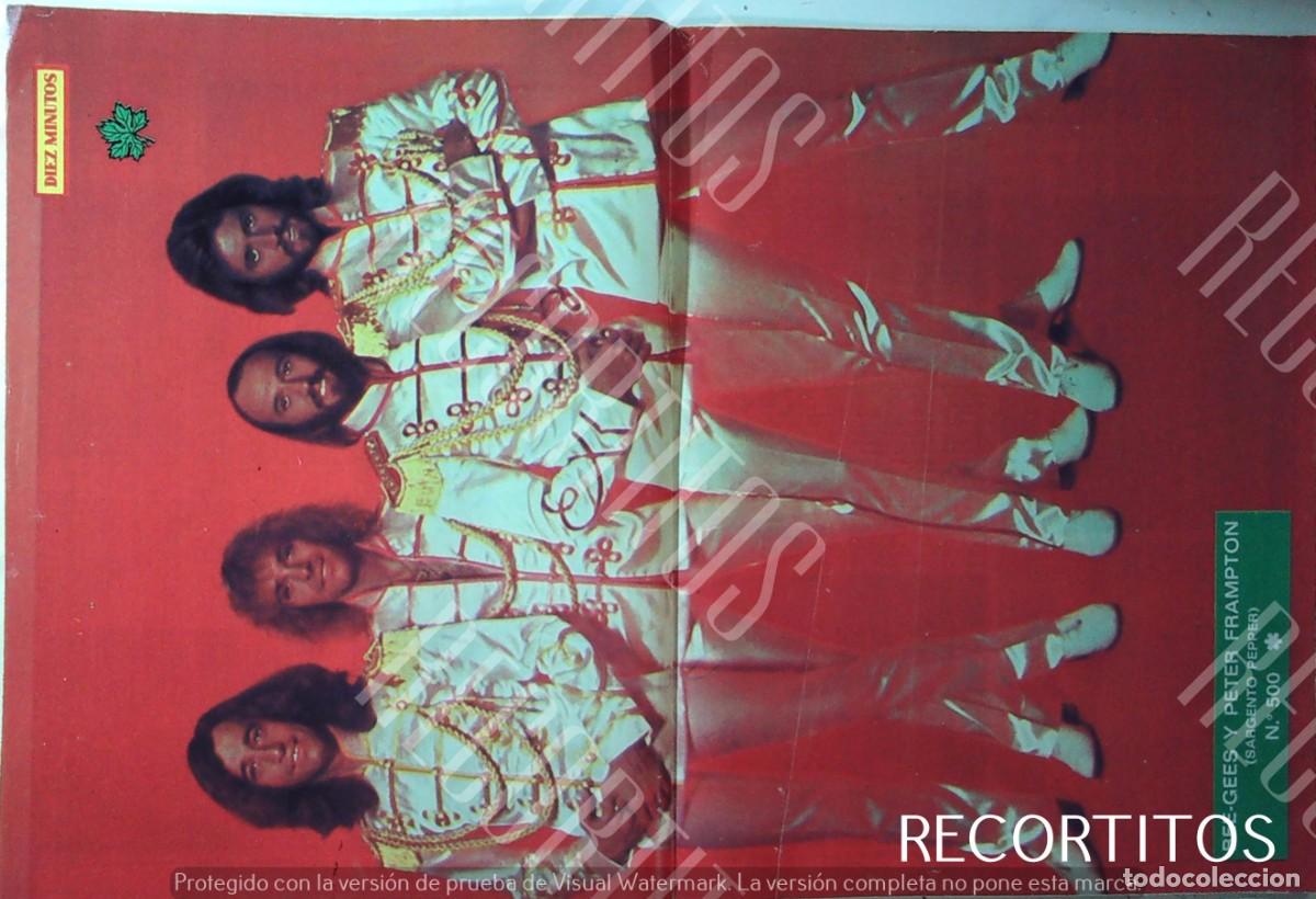 Coleccionismo de Revistas y Peri&oacute;dicos: POSTER BEEGEES BEE GEES PETER FRAMPTON SGT PEPPERS SARGENT PEPPER SARGENTO