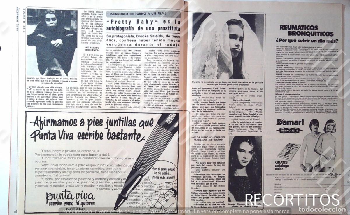Coleccionismo de Revistas y Peri&oacute;dicos: PRETTY BABY DOLL LA PEQUE&Ntilde;A BROOKE SHIELDS