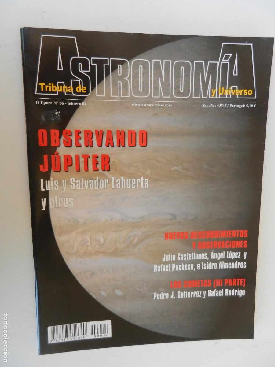 Coleccionismo de Revistas y Peri&oacute;dicos: TRIBUNA DE ASTRONOMIA Y UNIVERSO REVISTA N&ordm; 56- 02-2004 -OBSERVANDO JUPITER -VER INDICE