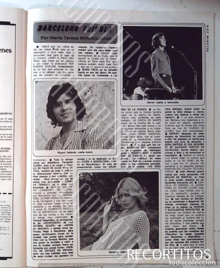 Collection Magazines and Newspapers: MIGUEL GALLARDO BARBARA REY JOAN MANUEL SERRAT
