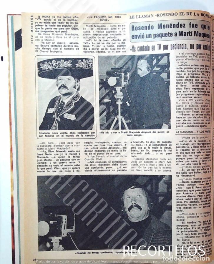 Coleccionismo de Revistas y Peri&oacute;dicos: ROSENDO MENENDEZ EL DE LA BOMBA A MARTI MAQUEDA