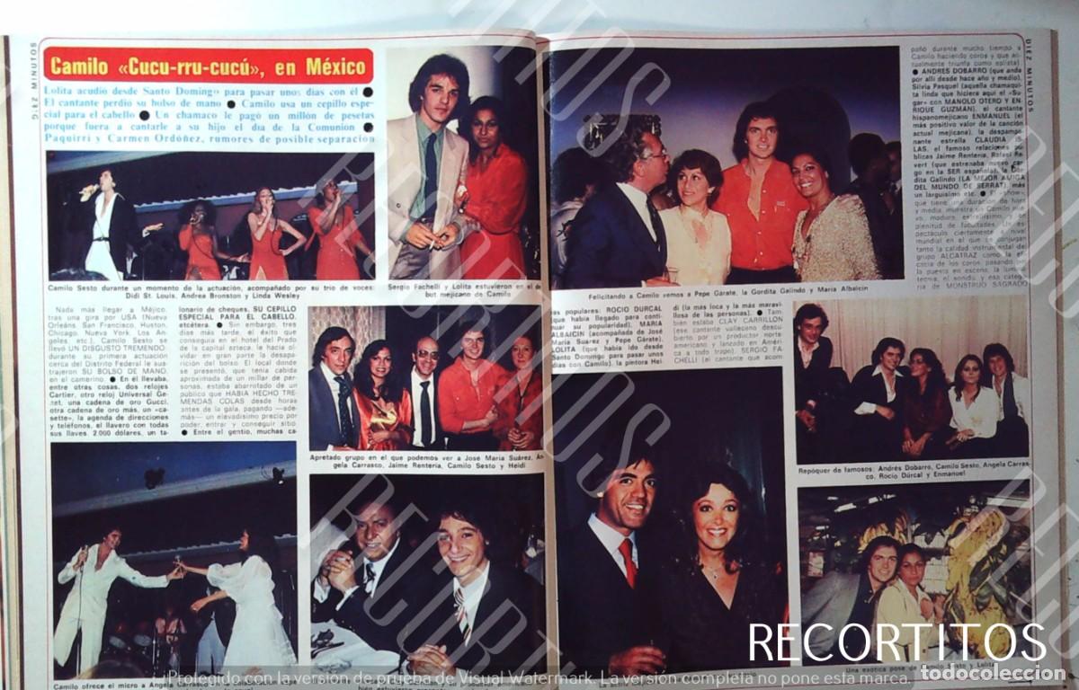 Colecionismo de Revistas e Jornais: CAMILO SESTO ANGELA CARRASCO ROCIO DURCAL LOLITA FLORES EMMANUELANDRES DO BARRO