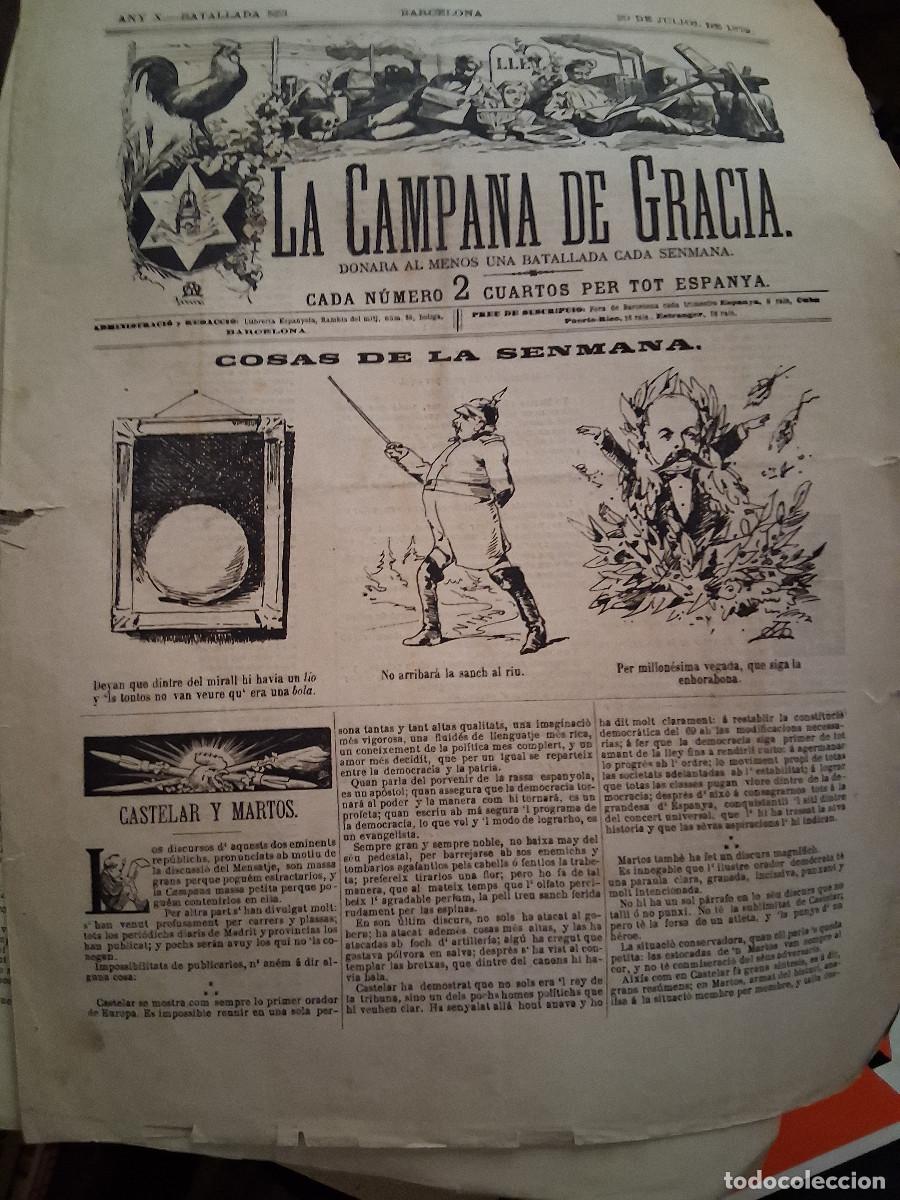 Collection Magazines and Newspapers: CAMPANA DE GRACIA, La: Barcelona, n&ordm; 523, 20 juliol 1879