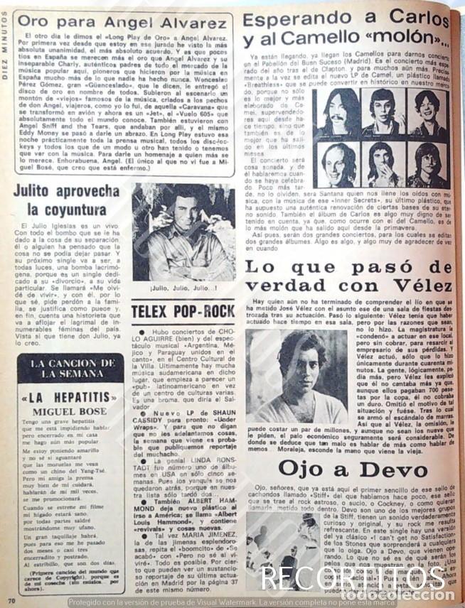 Collectionnisme de Revues et Journaux: LOS CANARIOS JOSE VELEZ DEVO JULIO IGLESIAS
