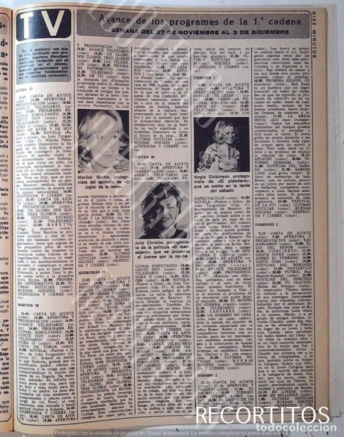 Collectionnisme de Revues et Journaux: MARIBEL MARTIN EL JUGLAR DE LA REINA ANGIE DICKINSON JULIE CHRISTIE