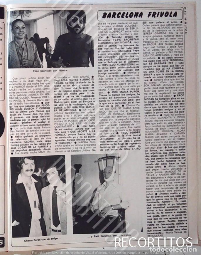 Coleccionismo de Revistas y Peri&oacute;dicos: RAUL SENDER CHEMA PURON JOSE SACRISTAN MONICA RANDALL