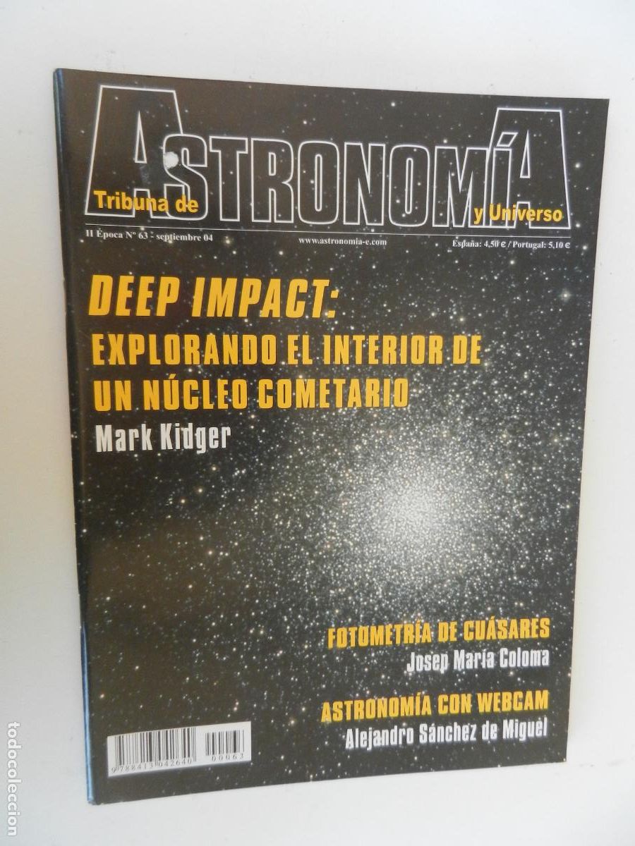 Coleccionismo de Revistas y Peri&oacute;dicos: TRIBUNA DE ASTRONOMIA Y UNIVERSO REVISTA N&ordm; 63- 9-2004 -DEEP IMPACT -VER INDICE