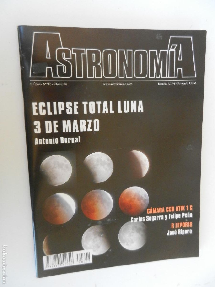 Sammeln von Zeitschriften und Zeitungen: TRIBUNA DE ASTRONOMIA Y UNIVERSO REVISTA N&ordm; 92- 02-2007 -ECLIPSE TOTAL LUNA -VER INDICE
