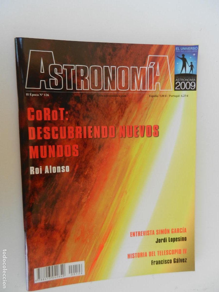Coleccionismo de Revistas y Peri&oacute;dicos: TRIBUNA DE ASTRONOMIA Y UNIVERSO REVISTA N&ordm; 126-12-2009-COROT - VER INDICE