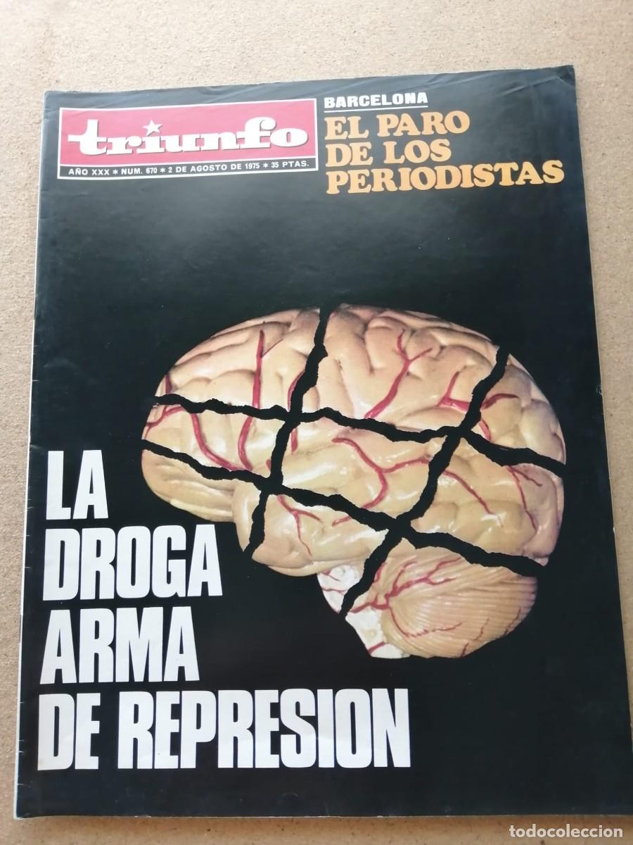 Coleccionismo de Revistas y Peri&oacute;dicos: REVISTA TRIUNFO (NUMERO 670) LA DROGA, ARMA DE REPRESION