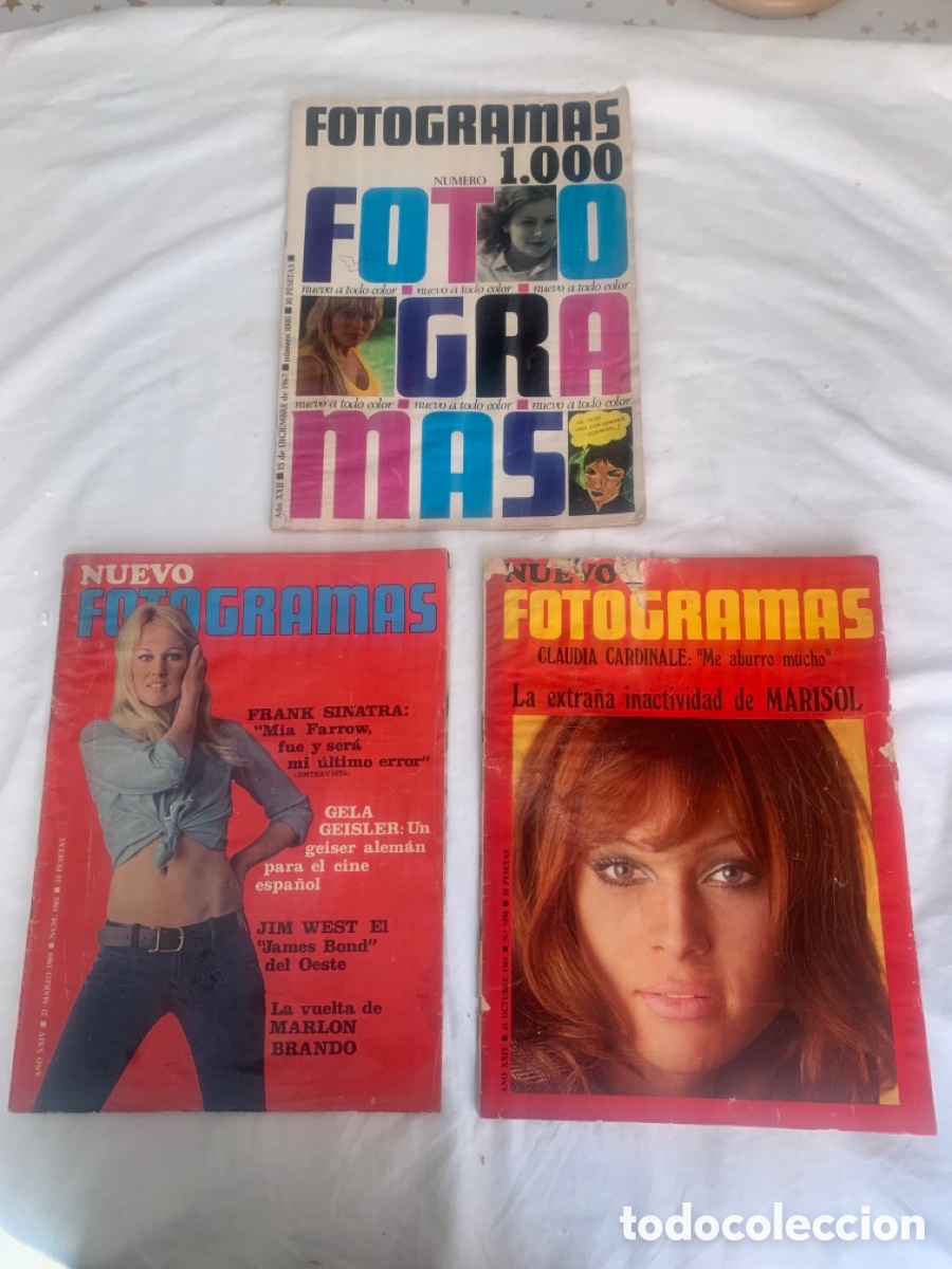 Collezionismo di Riviste e Giornali: Lote de tres revistas antiguas Fotogramas con famosos del cine