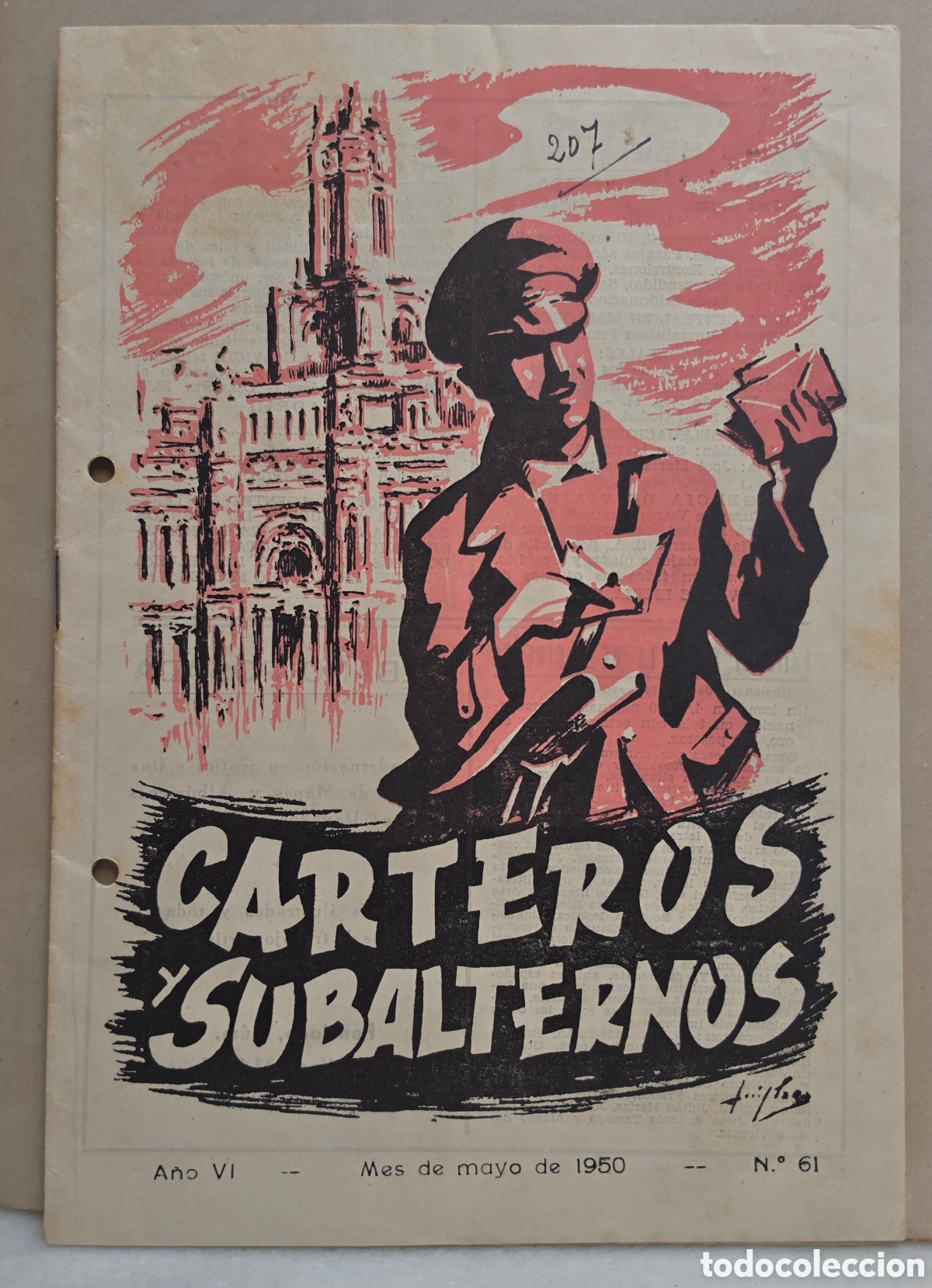 Coleccionismo de Revistas y Peri&oacute;dicos: CARTEROS Y SUBALTERNOS. A&Ntilde;O VI. N&deg;60. MAYO 1950.