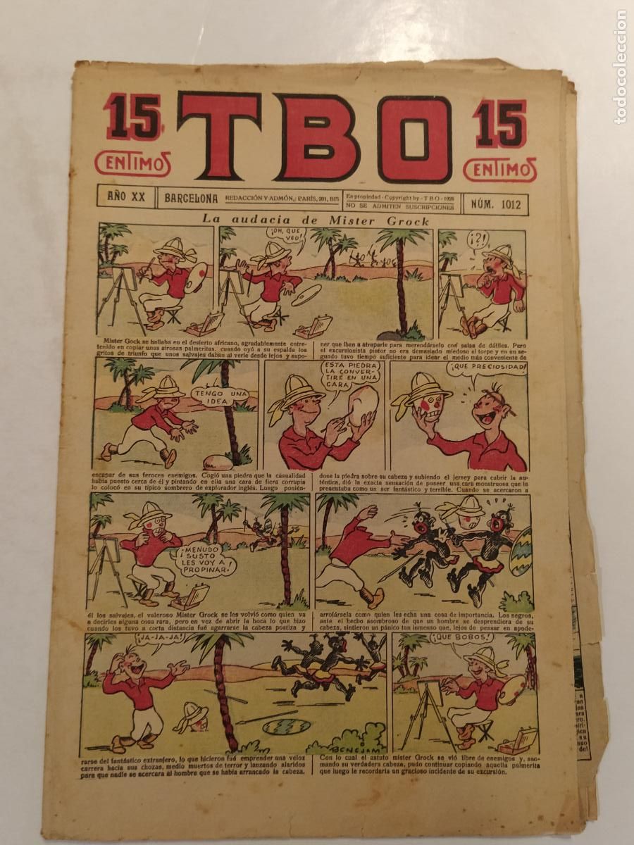 Colecionismo de Revistas e Jornais: TBO - A&Ntilde;O XX NUMERO 1012 - TEBEO COMIC ANTIGUO - ORIGINAL -(V-28.251)