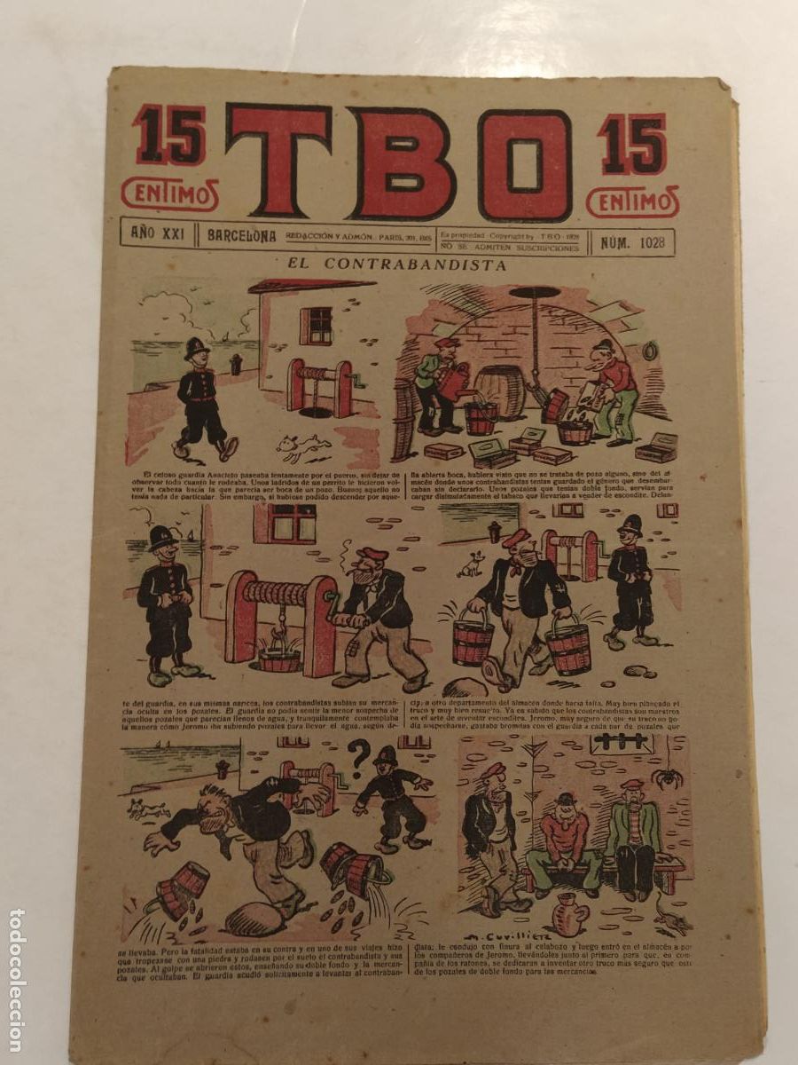 Colecionismo de Revistas e Jornais: TBO - A&Ntilde;O XXI NUMERO 1028 - TEBEO COMIC ANTIGUO - ORIGINAL -(V-28.251)
