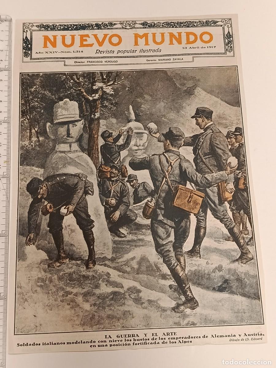 Collezionismo di Riviste e Giornali: Hoja Original Revista Nuevo Mundo. 13 Abril 1917. Primera Guerra Mundial. Frente Alpino.