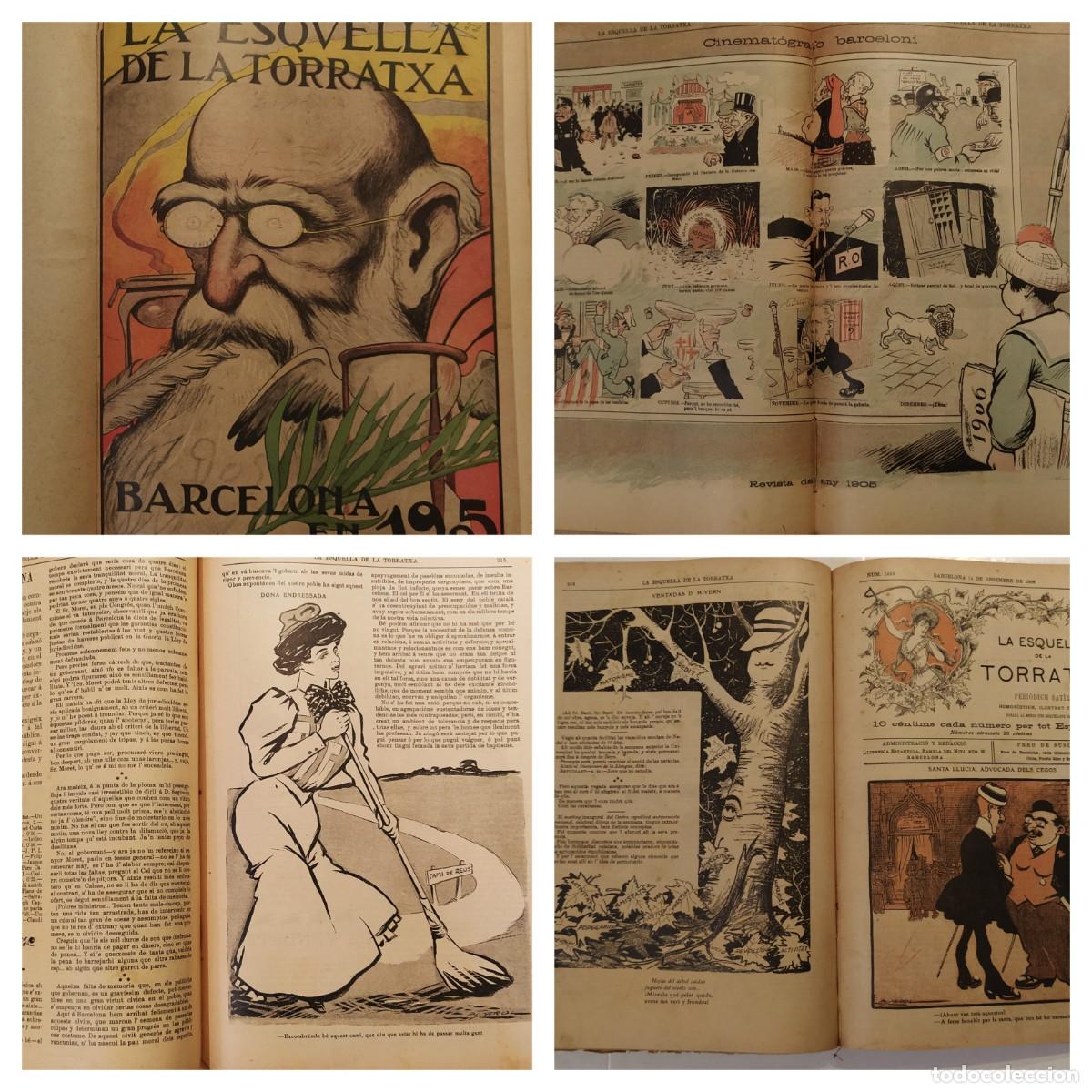 Coleccionismo de Revistas y Peri&oacute;dicos: LA ESQUELLA DE LA TORRATXA - ANY 1906 COMPLET ENCUADERNATS EN UN LLIBRE - DEL NUMERO 1409 al 1461