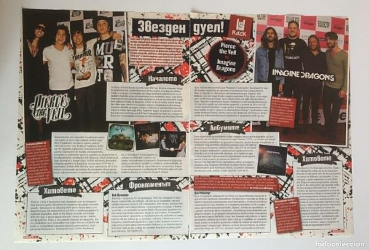 Coleccionismo de Revistas y Peri&oacute;dicos: Imagine Dragons vs Pierce the Veil Rare Magazine Clipping Article - Bravo Bulgaria Music