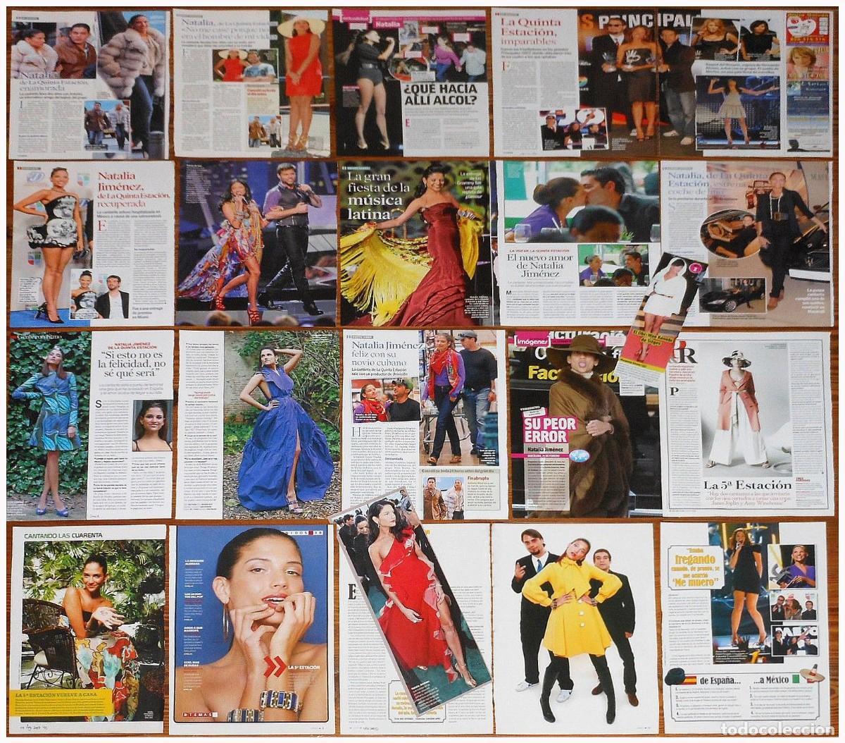Coleccionismo de Revistas y Peri&oacute;dicos: NATALIA JIMENEZ La Quinta Estacion coleccion de prensa clippings pop espa&ntilde;ol fotos revista recortes