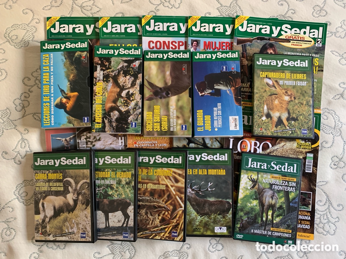 Coleccionismo de Revistas y Peri&oacute;dicos: Jara y Sedal: 10 n&uacute;meros con DVD/VHS incluidos