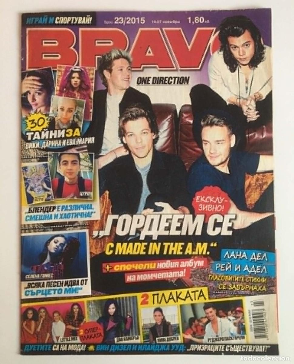 Coleccionismo de Revistas y Peri&oacute;dicos: One Direction Original Bulgarian Bravo Magazine Cover & 2-Page Article Clipping Issue 23/2015