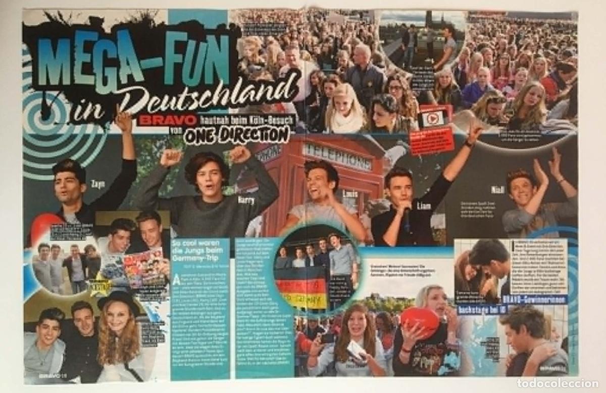 Coleccionismo de Revistas y Peri&oacute;dicos: One Direction Rare Double-Page Article Clipping Bravo Magazine Germany Music