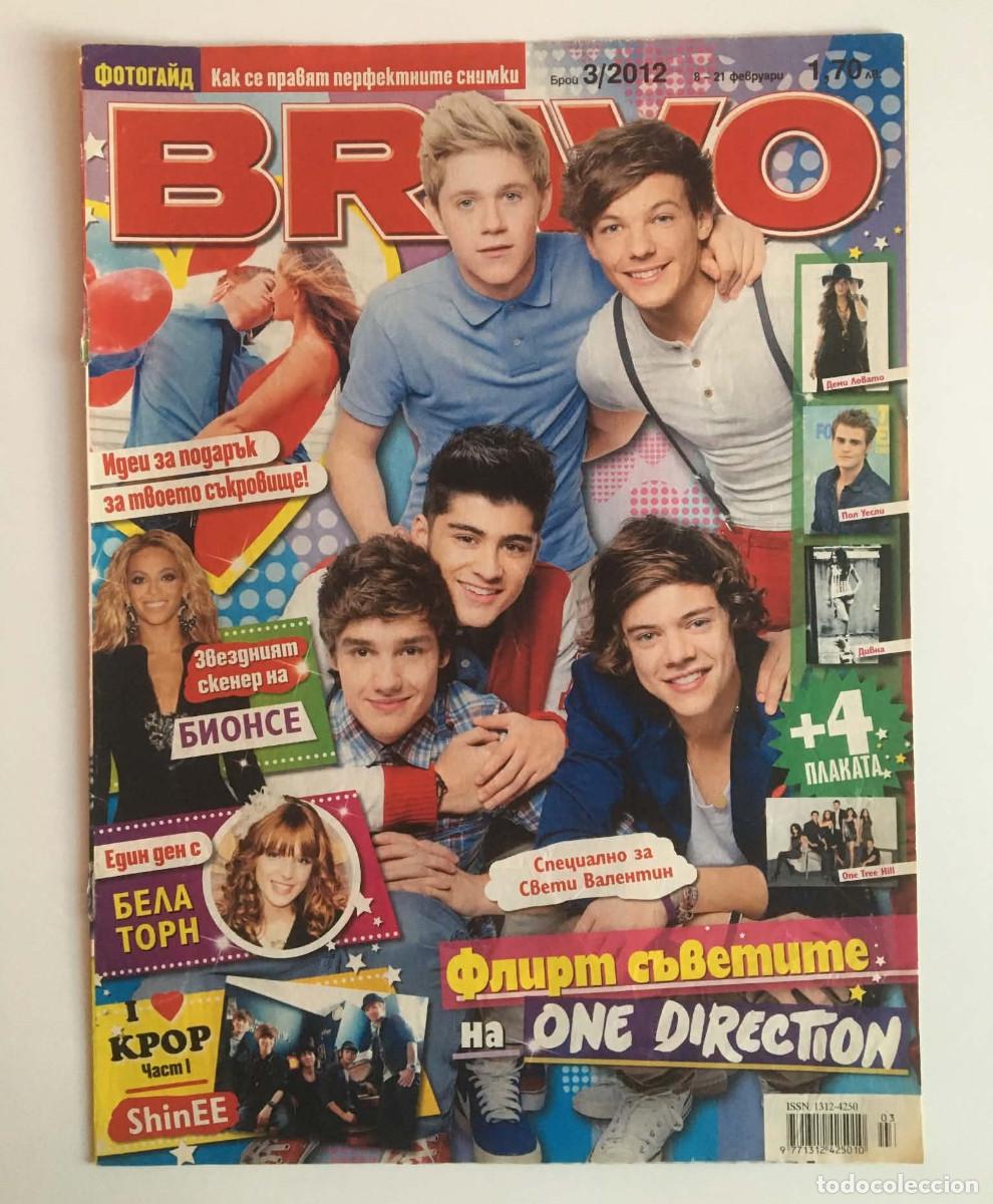Coleccionismo de Revistas y Peri&oacute;dicos: One Direction Vintage 2012 Bulgarian Bravo Cover A4 + Complete 2-Page Flirt Tips Article A3 Music