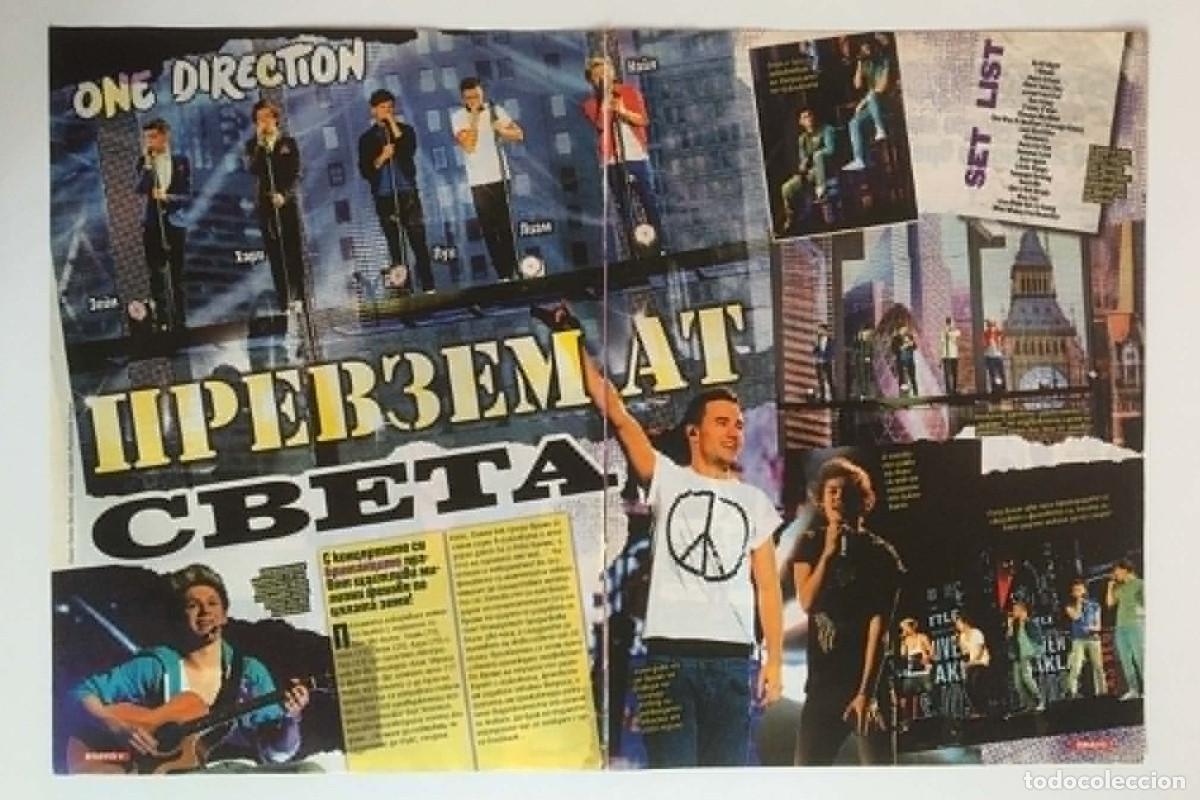 Coleccionismo de Revistas y Peri&oacute;dicos: One Direction Where We Are World Tour Rare Bulgarian Bravo Magazine 2-Page Concert Article Clipping