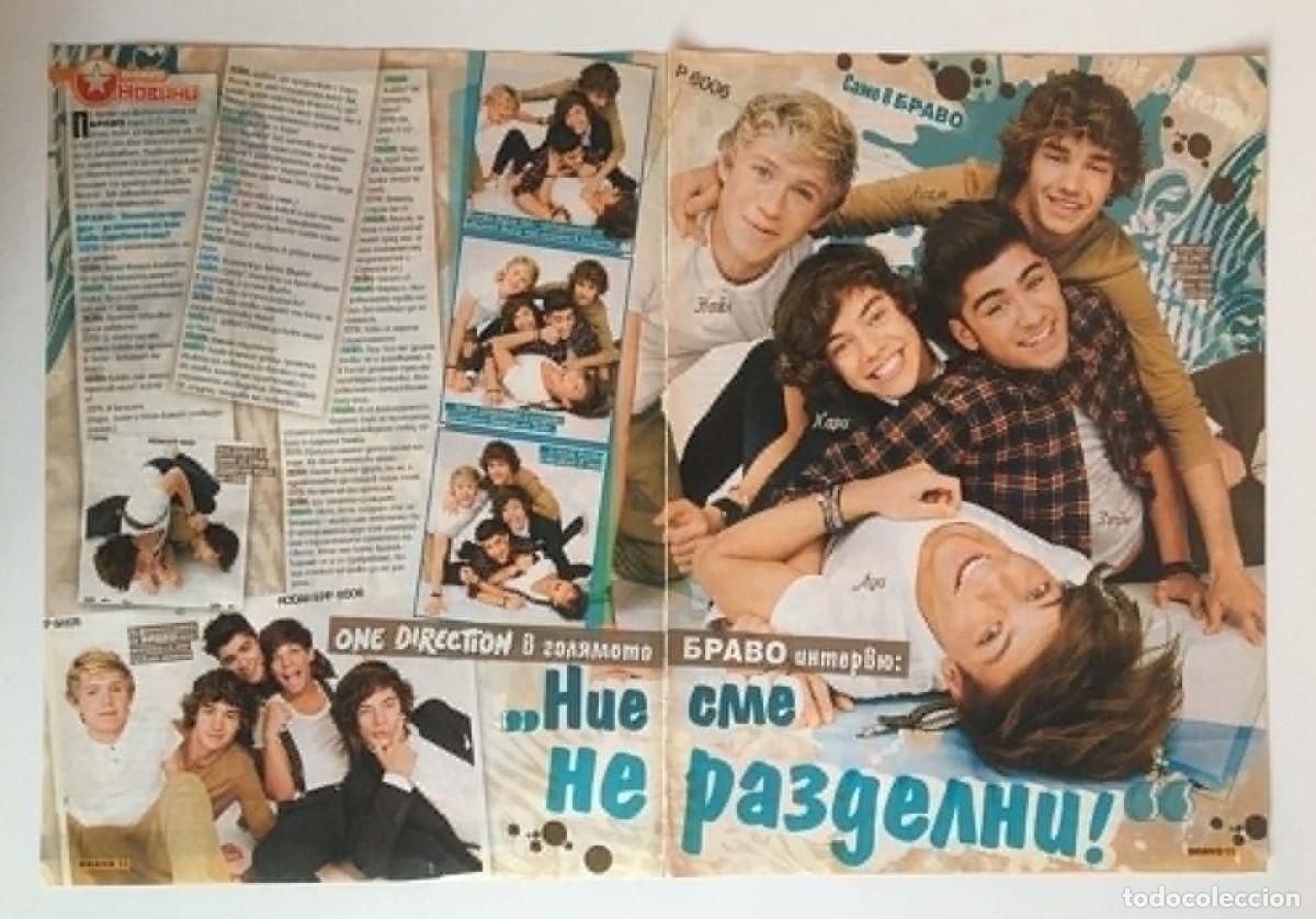 Coleccionismo de Revistas y Peri&oacute;dicos: One Direction Rare Early Era Bulgarian Bravo Magazine 2-Page Interview Article Clipping A3 Music