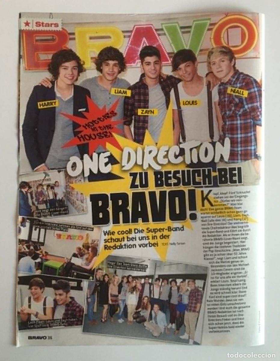 Coleccionismo de Revistas y Peri&oacute;dicos: One Direction Zu Besuch Bei Bravo! Rare German Bravo Magazine Full-Page Article Clipping A4 Music