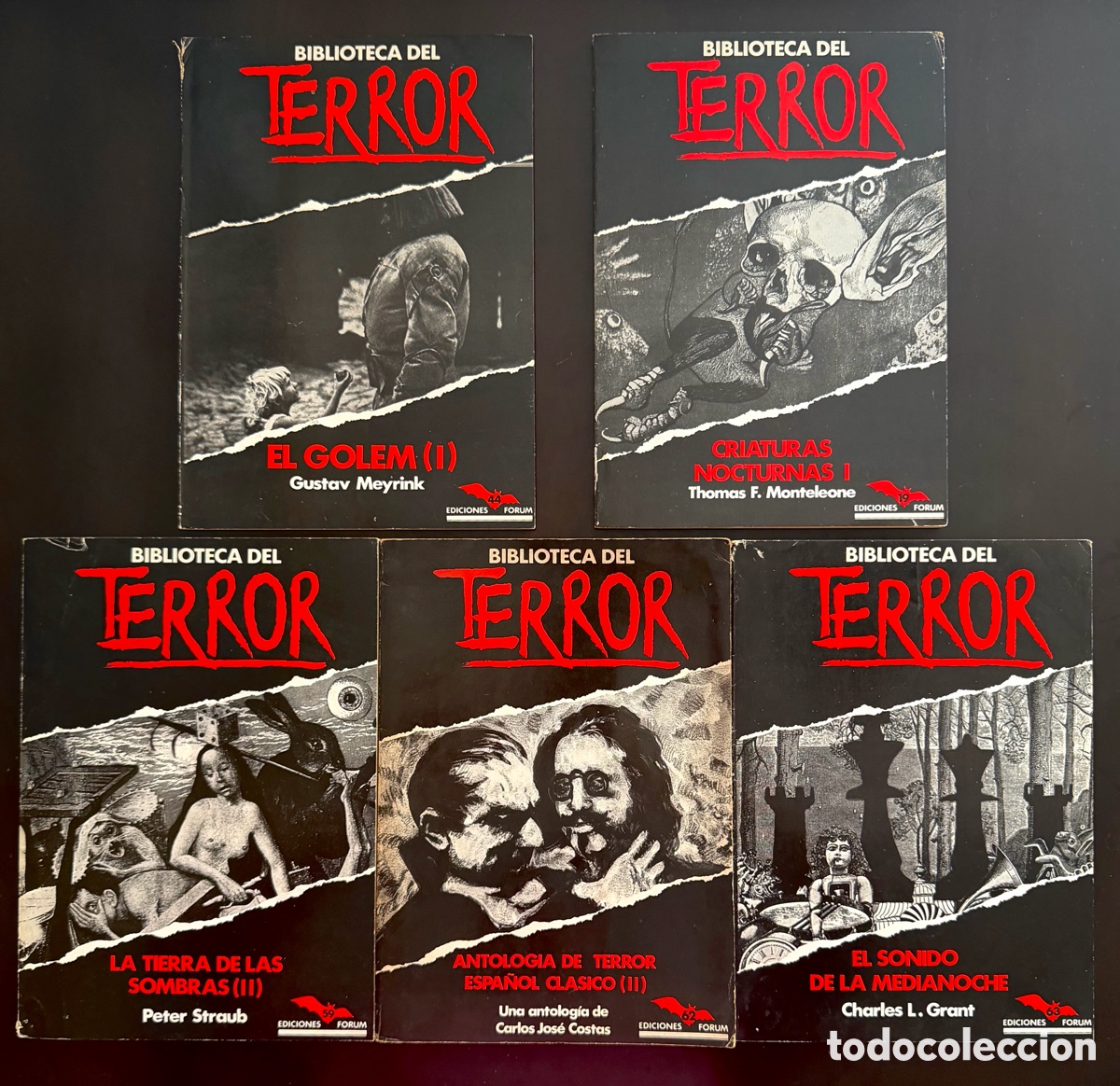 Coleccionismo de Revistas y Peri&oacute;dicos: LOTE 5 REVISTAS BIBLIOTECA DEL TERROR - COLECCION EDICIONES FORUM