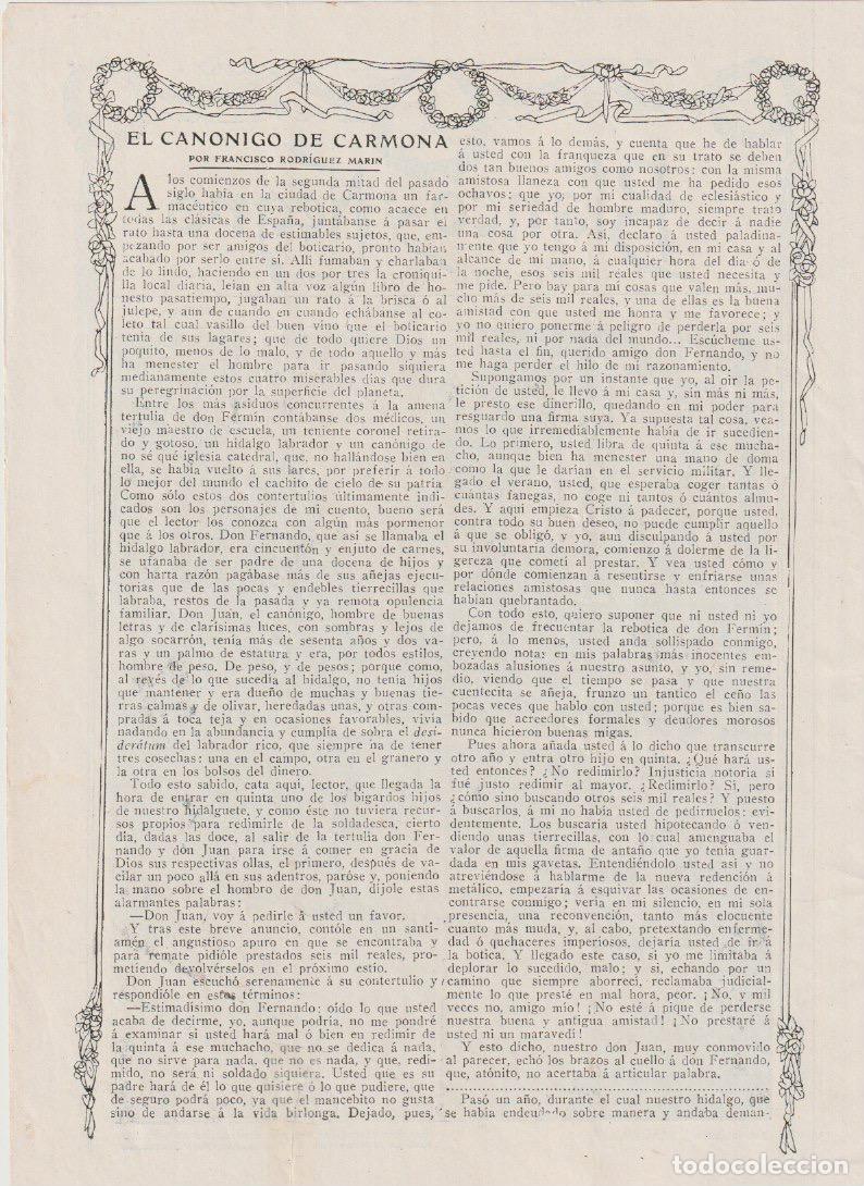 Collezionismo di Riviste e Giornali: El can&oacute;nigo de Carmona / Francisco Rodr&iacute;guez Mar&iacute;n - 1915