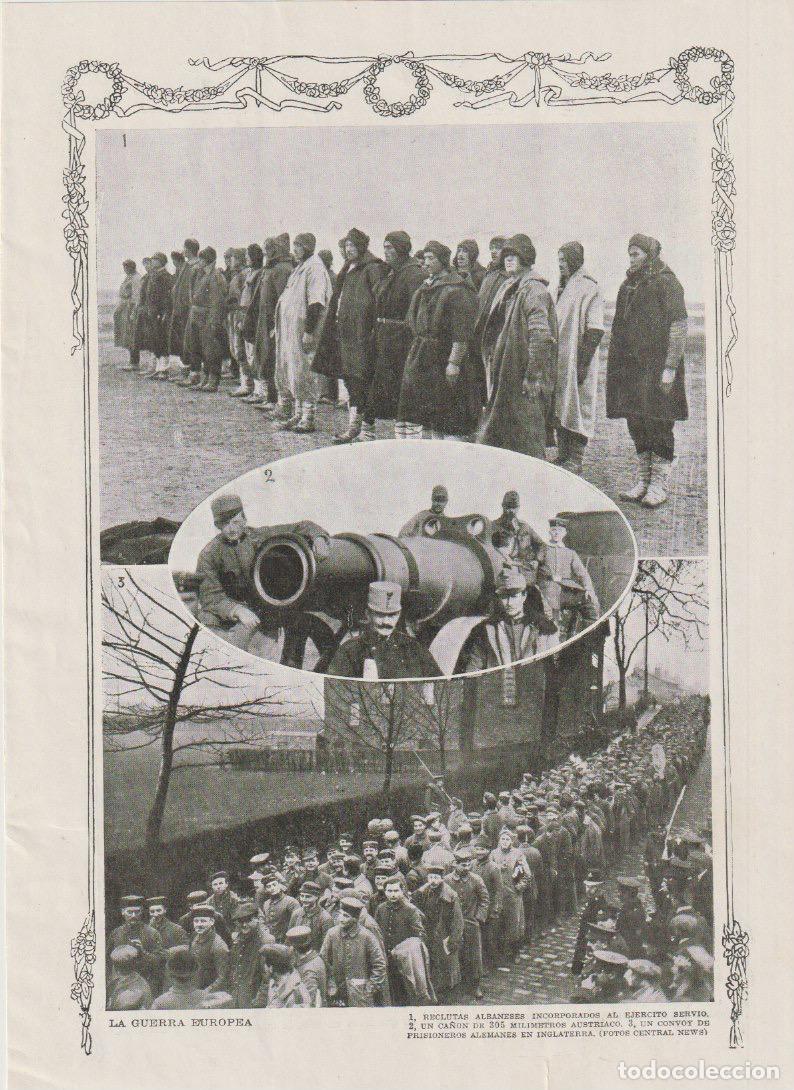 Collezionismo di Riviste e Giornali: * I GUERRA MUNDIAL * Reclutas albaneses, ca&ntilde;&oacute;n austriaco, prisioneros alemanes - 1915