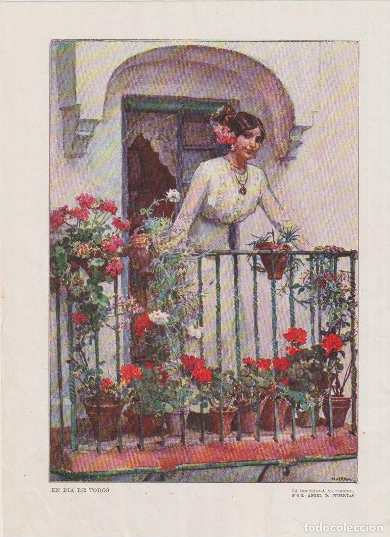 Colecionismo de Revistas e Jornais: Un dia de toros / &Aacute;ngel d. Huertas; reverso: Domingo de Pascua / N. M&eacute;ndez Bringa - 1915