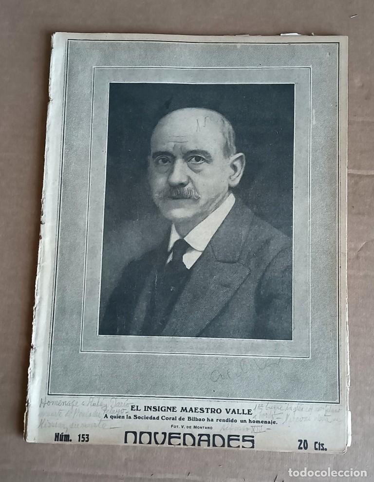 Coleccionismo de Revistas y Peri&oacute;dicos: NOVEDADES El insigne maestro Valle a qui&eacute;n la sociedad coral bilba&iacute;na ha rendido un homenaje 1912
