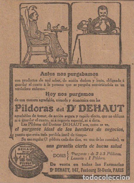 Coleccionismo de Revistas y Peri&oacute;dicos: Publicidad p&iacute;ldoras del Dr. Dehaut&rsquo; - 1915