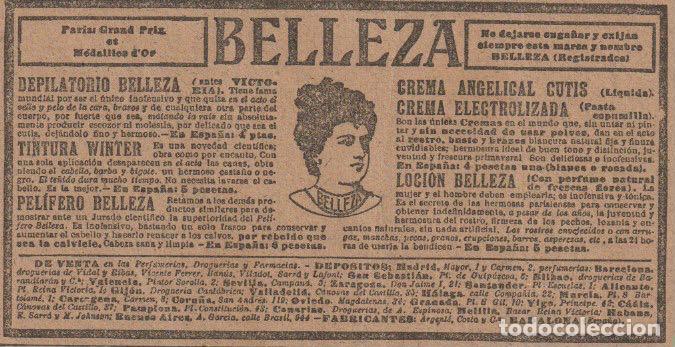 Coleccionismo de Revistas y Peri&oacute;dicos: Publicidad productos de belleza - 1915